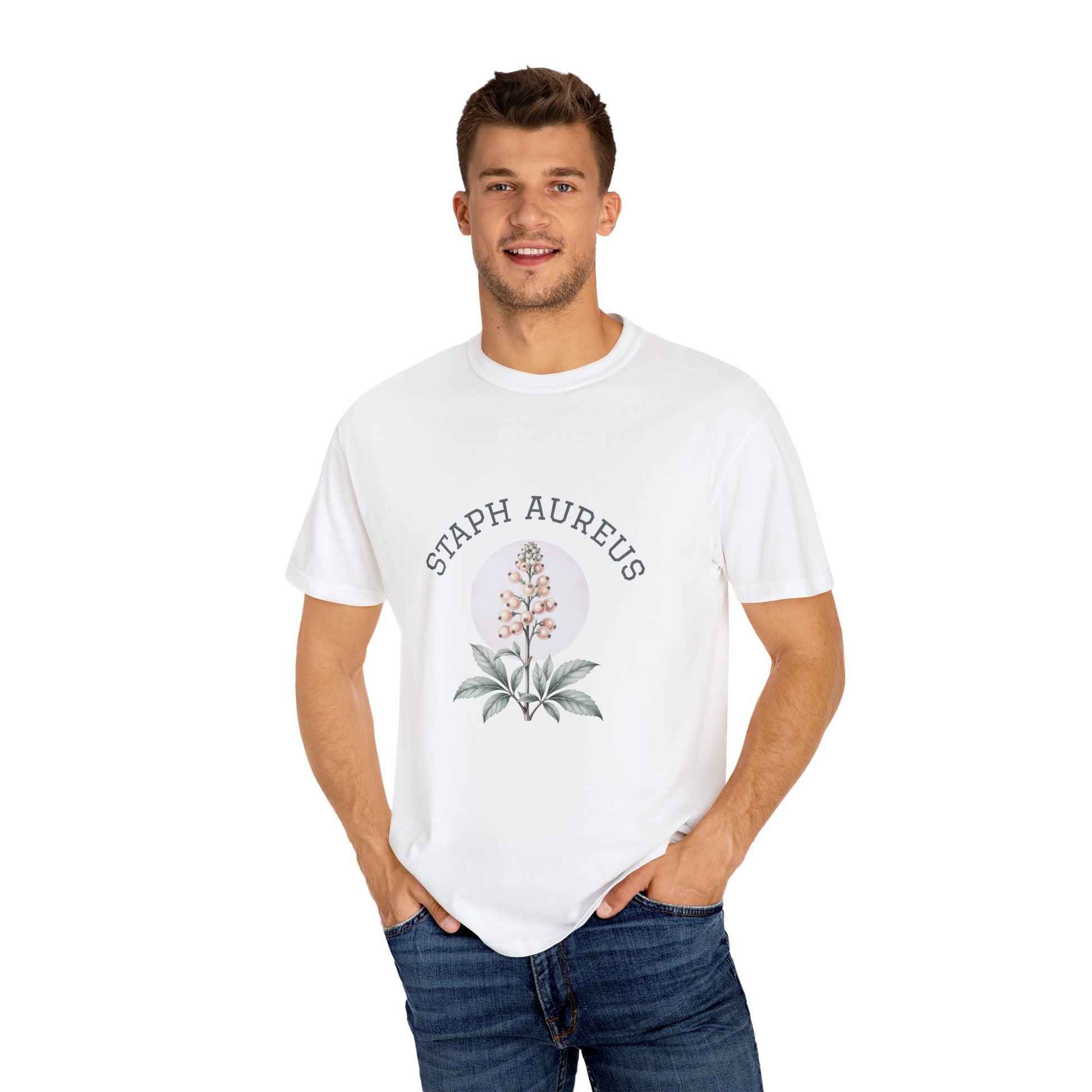 Staph Aureus Flower Tee professional healthcare worker apparel