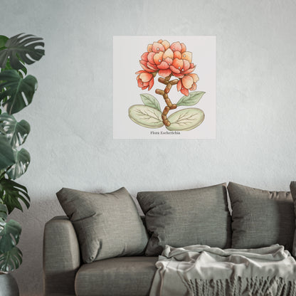 Botanical Escherichia Imaginary Microbiology Fine Art Poster