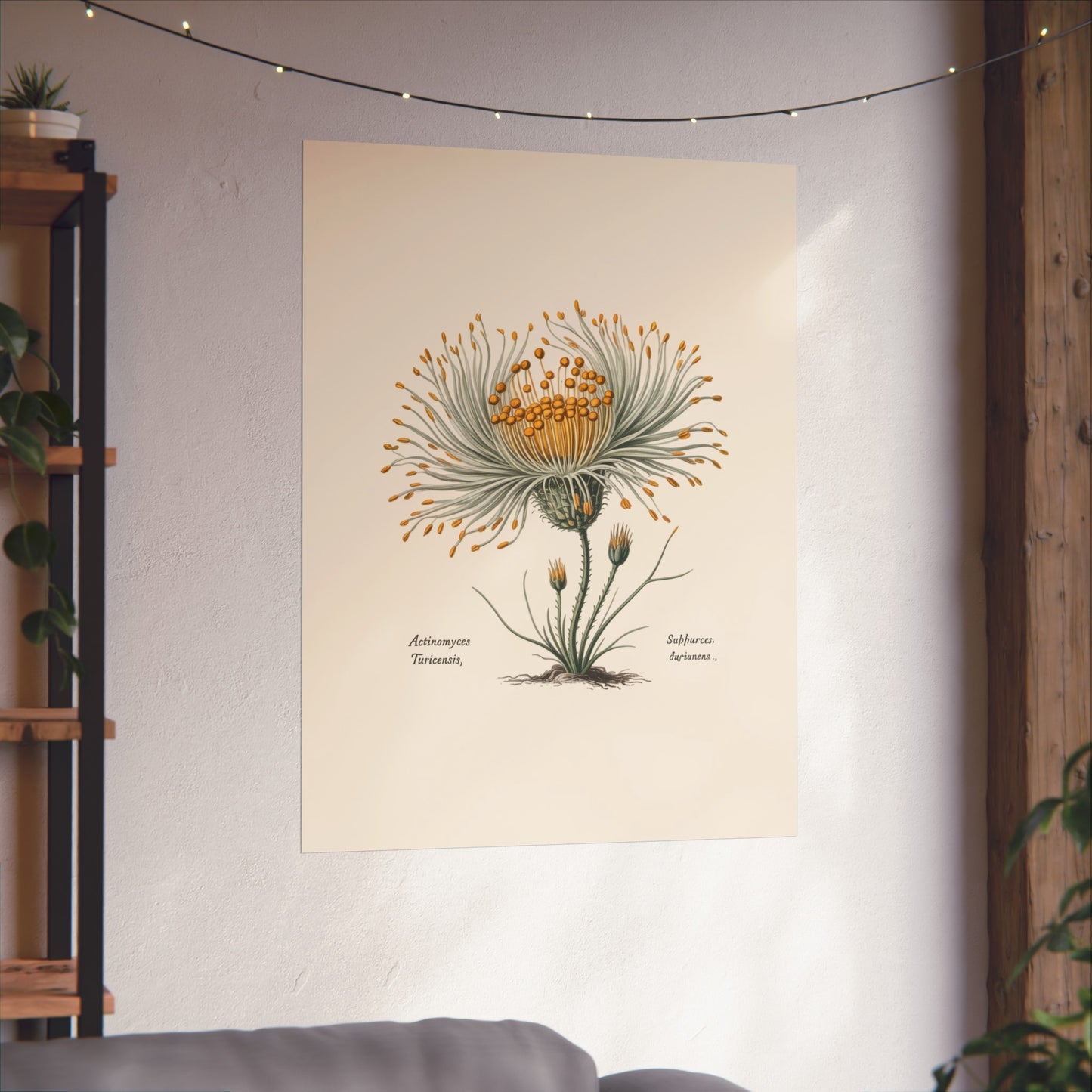 Botanical Actinomyces Imaginary Microbiology Fine Art Poster