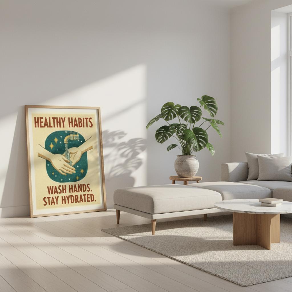 Doctors Wall No1 Healthy Habits Wash Hands Poster view 6