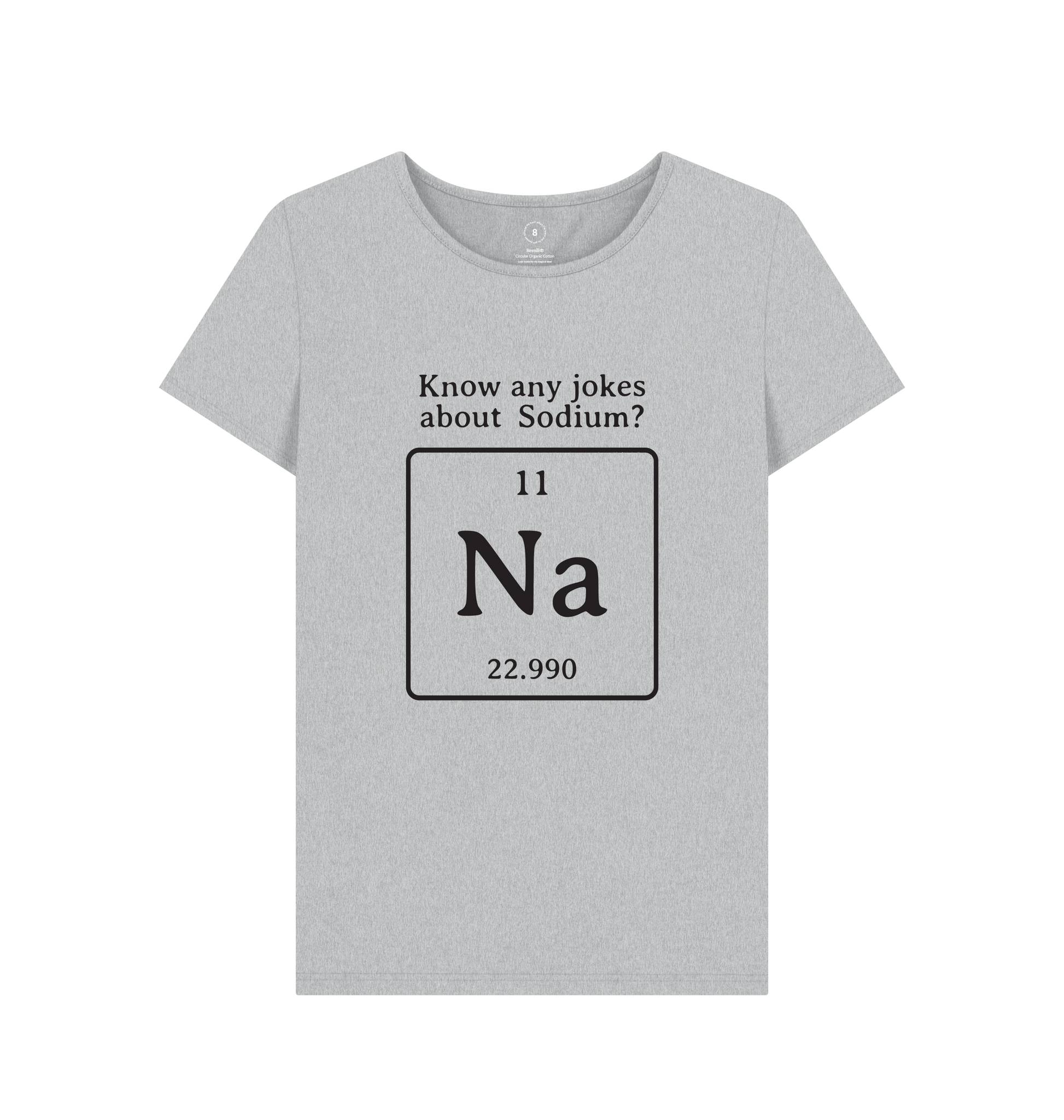 Grey Recycled Printed T-Shirt Front