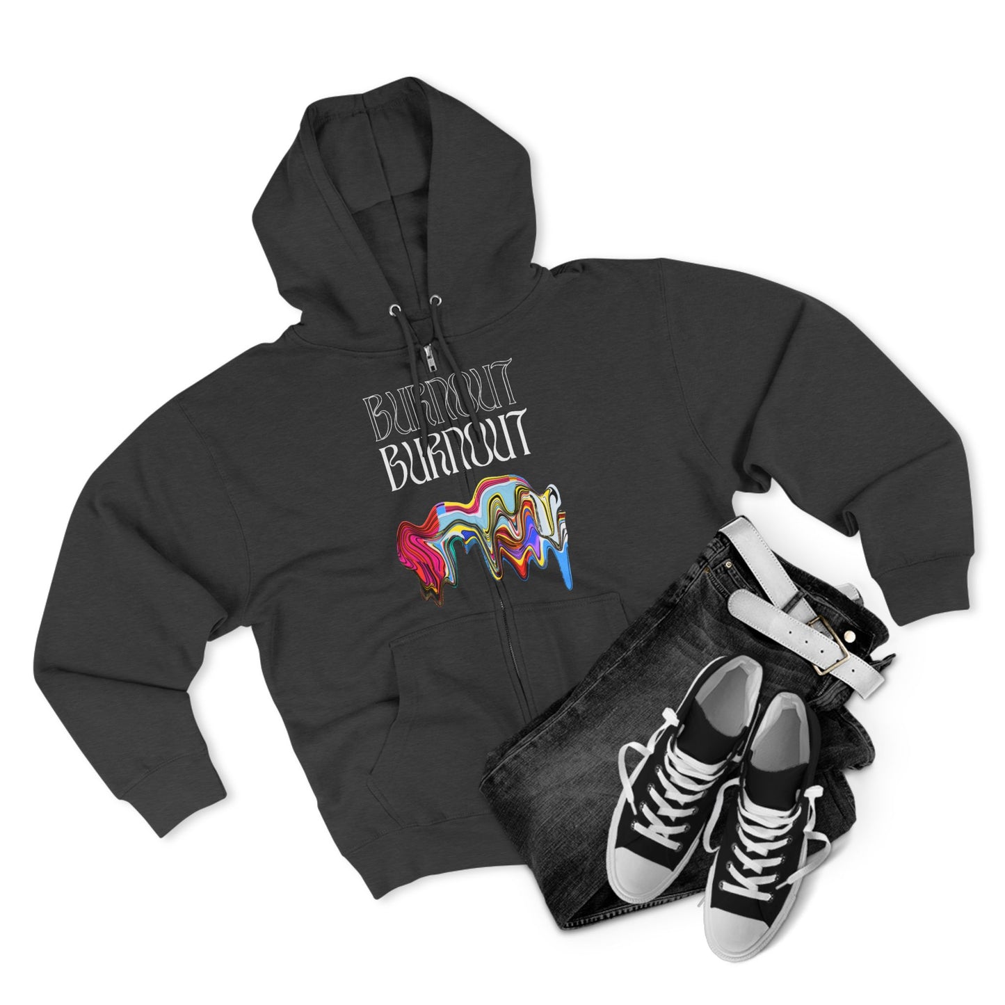 Burnout Zip Hoodie art of medicine streetwear apparel