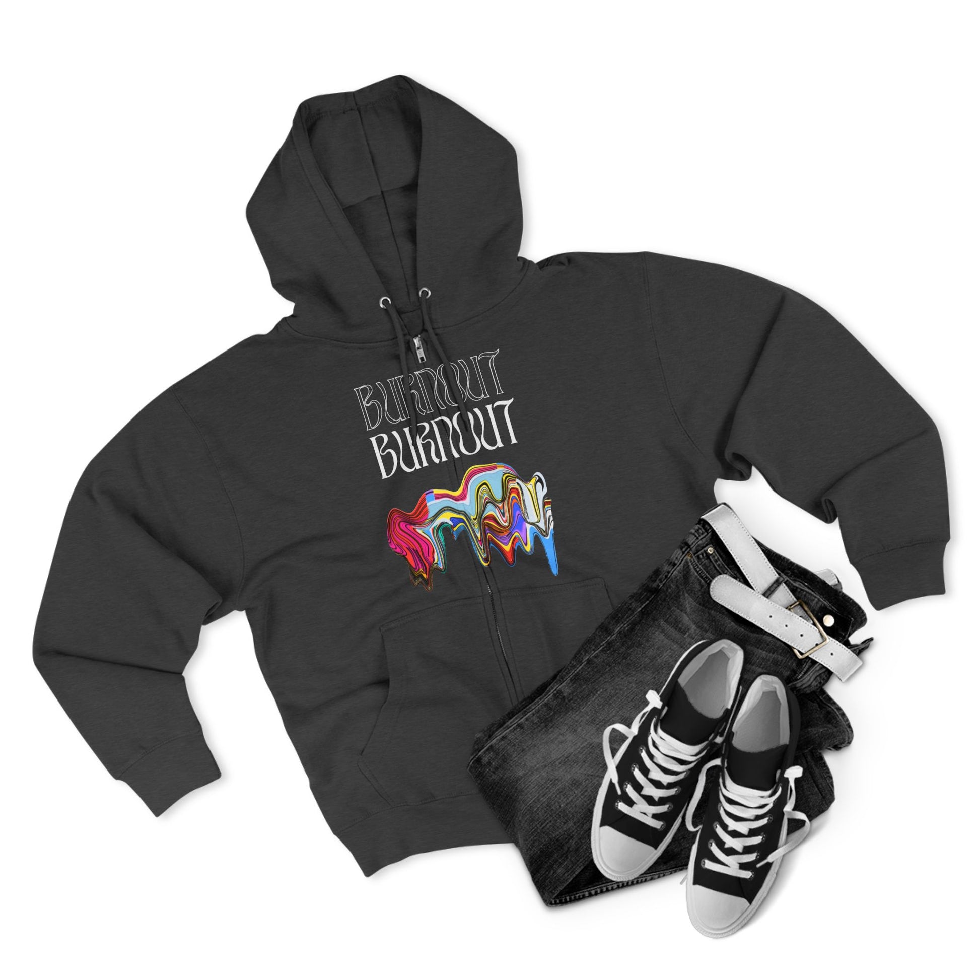 Burnout Zip Hoodie art of medicine streetwear apparel