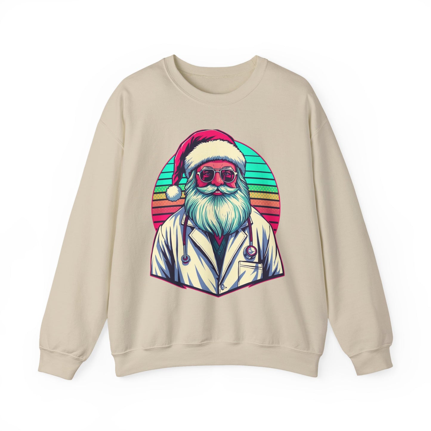 Doctor Santa Retro Sweatshirt festive medical staff pullover
