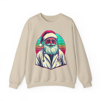 Doctor Santa Retro Sweatshirt festive medical staff pullover