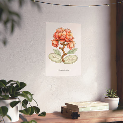 Botanical Escherichia Imaginary Microbiology Fine Art Poster