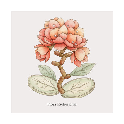 Botanical Escherichia Imaginary Microbiology Fine Art Poster