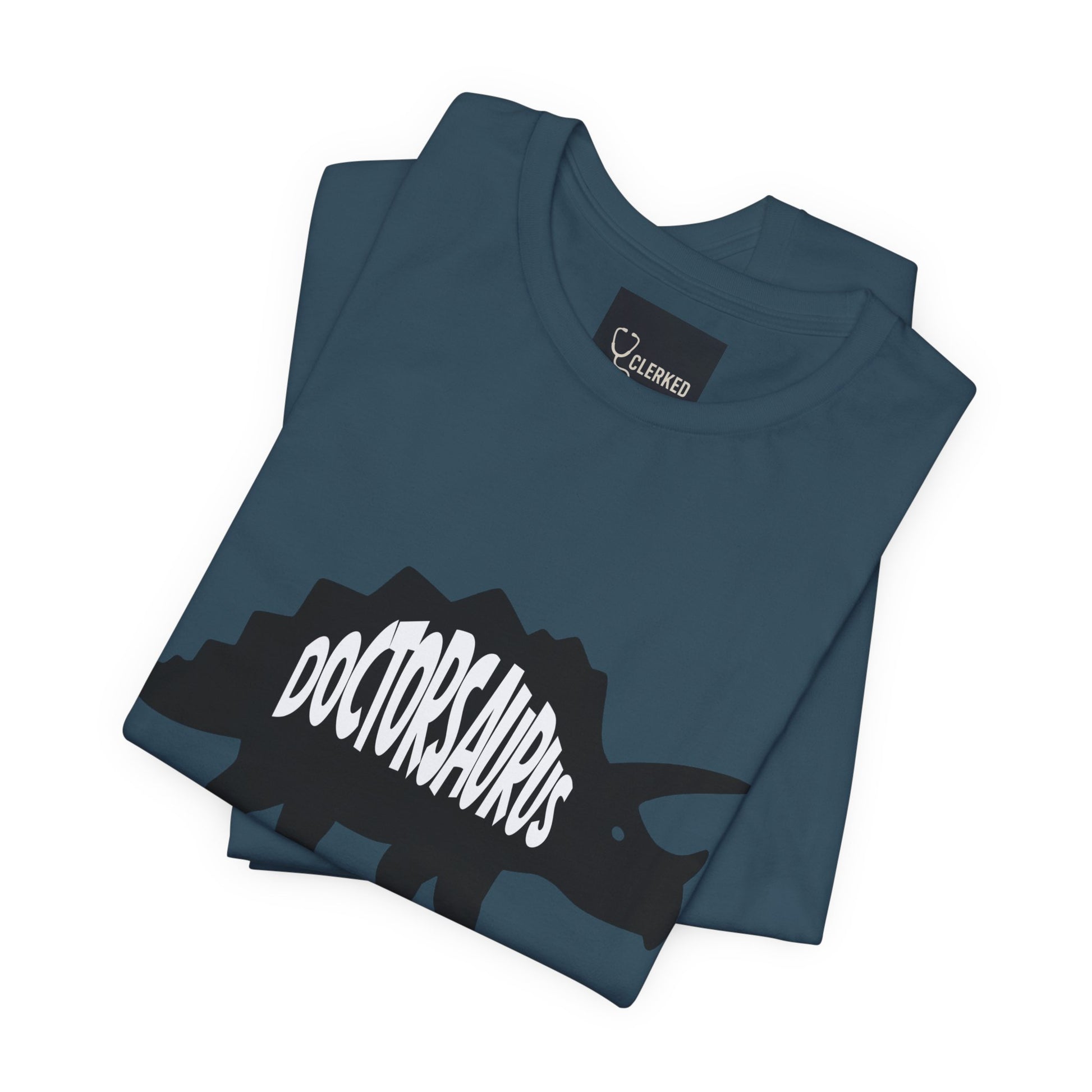 Doctorsaurus Triceratops Unisex Tee, Medical PhD Student Gift, Doctor Graduation Shirt - Medical Art Apparel