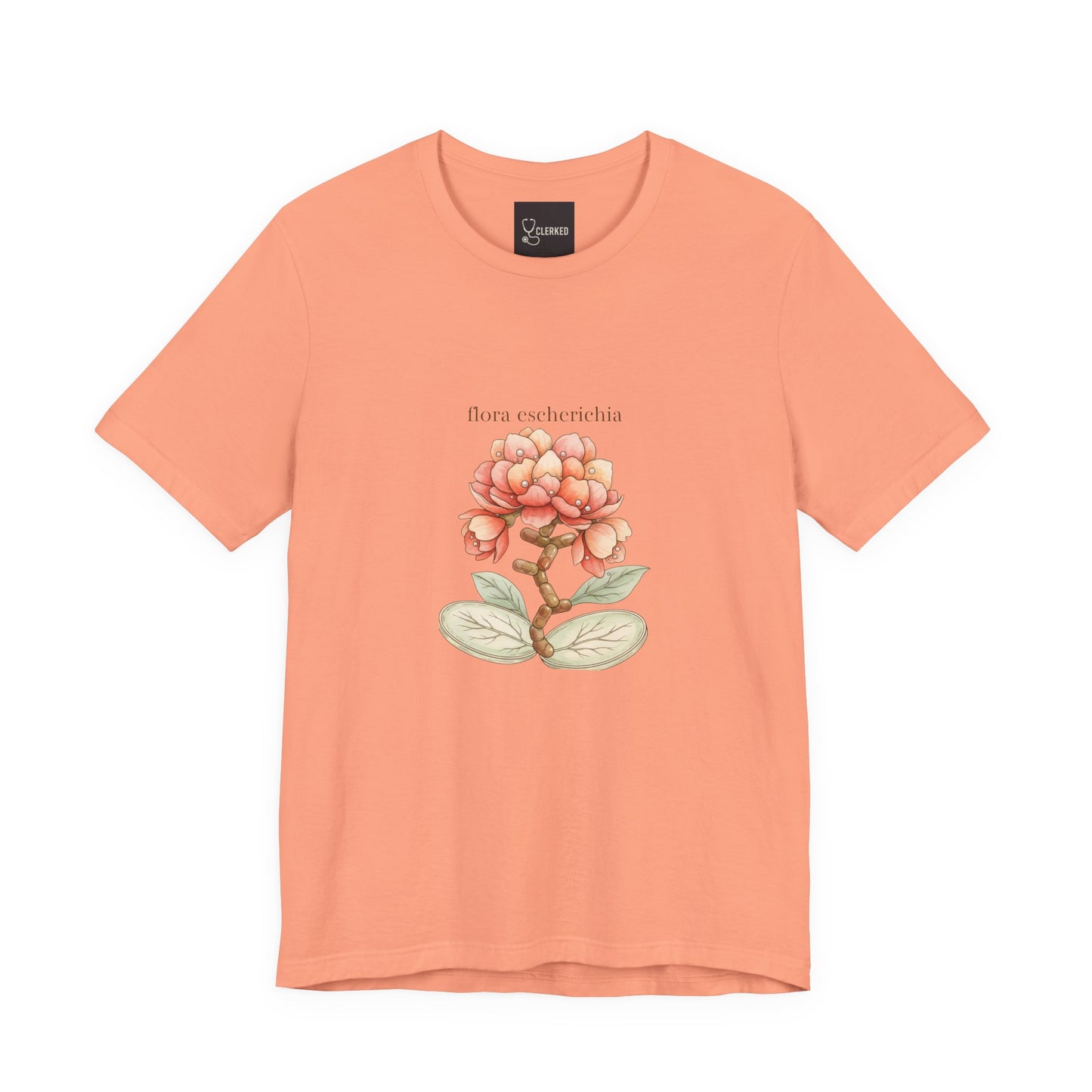 E Coli Flower Tee art of medicine botanical design