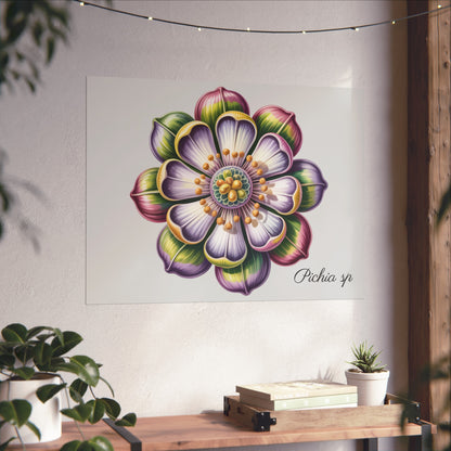 Botanical Pichia Imaginary Microbiology Fine Art Poster