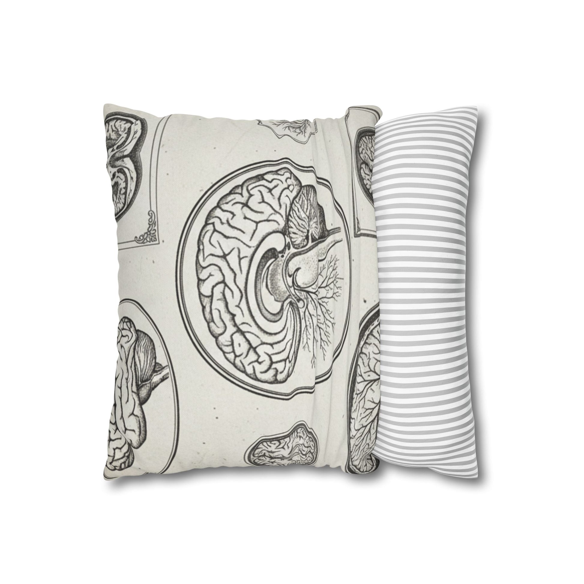 Vintage Brain Scan Throw Pillow Art of Medicine decor