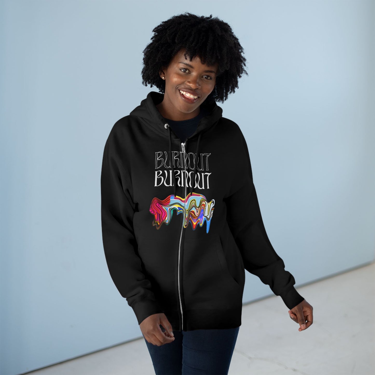 Burnout Zip Hoodie Art of Medicine streetwear 3