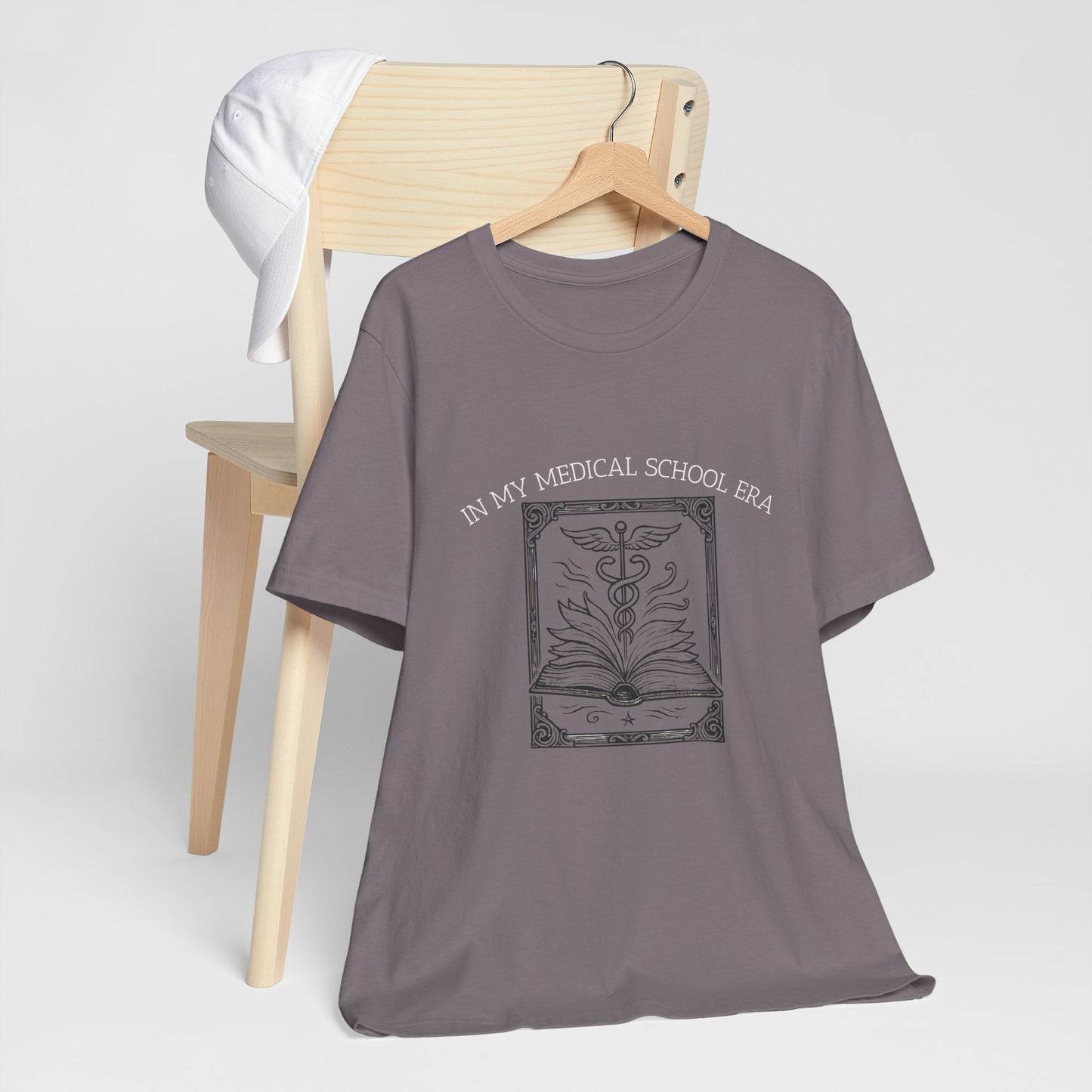 In My Medical School Era Caduceus Book Illustration Tee | Medical Student Shirt - Medical Art Apparel