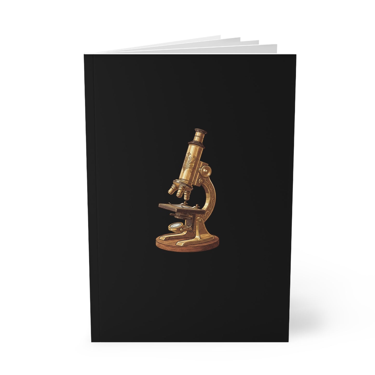 Vintage Microscope Notebook A5 softcover science journal