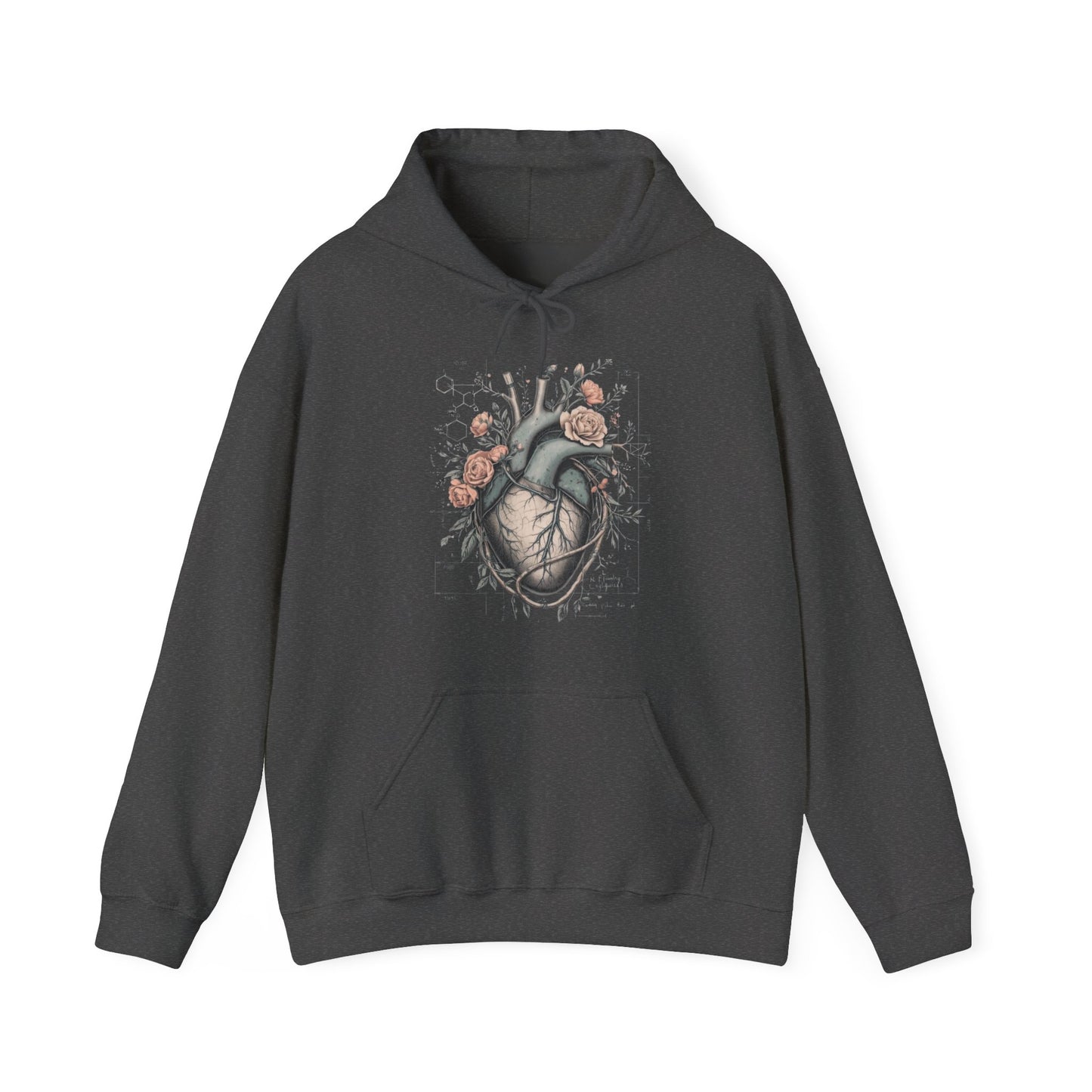 Anatomical Heart Floral Clerked Hoodie Art of Medicine apparel 2