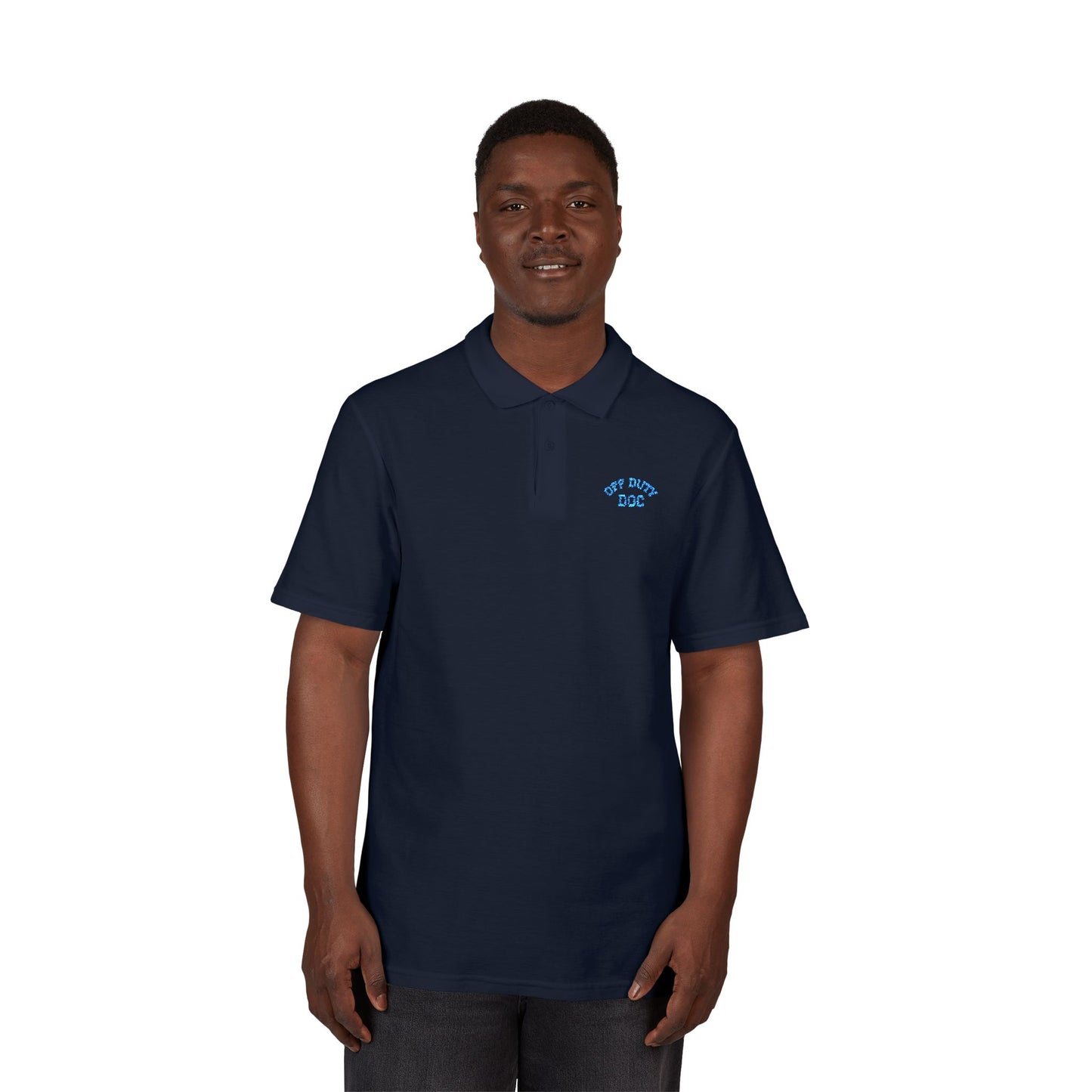 Embroidered "Off Duty" Polo Shirt