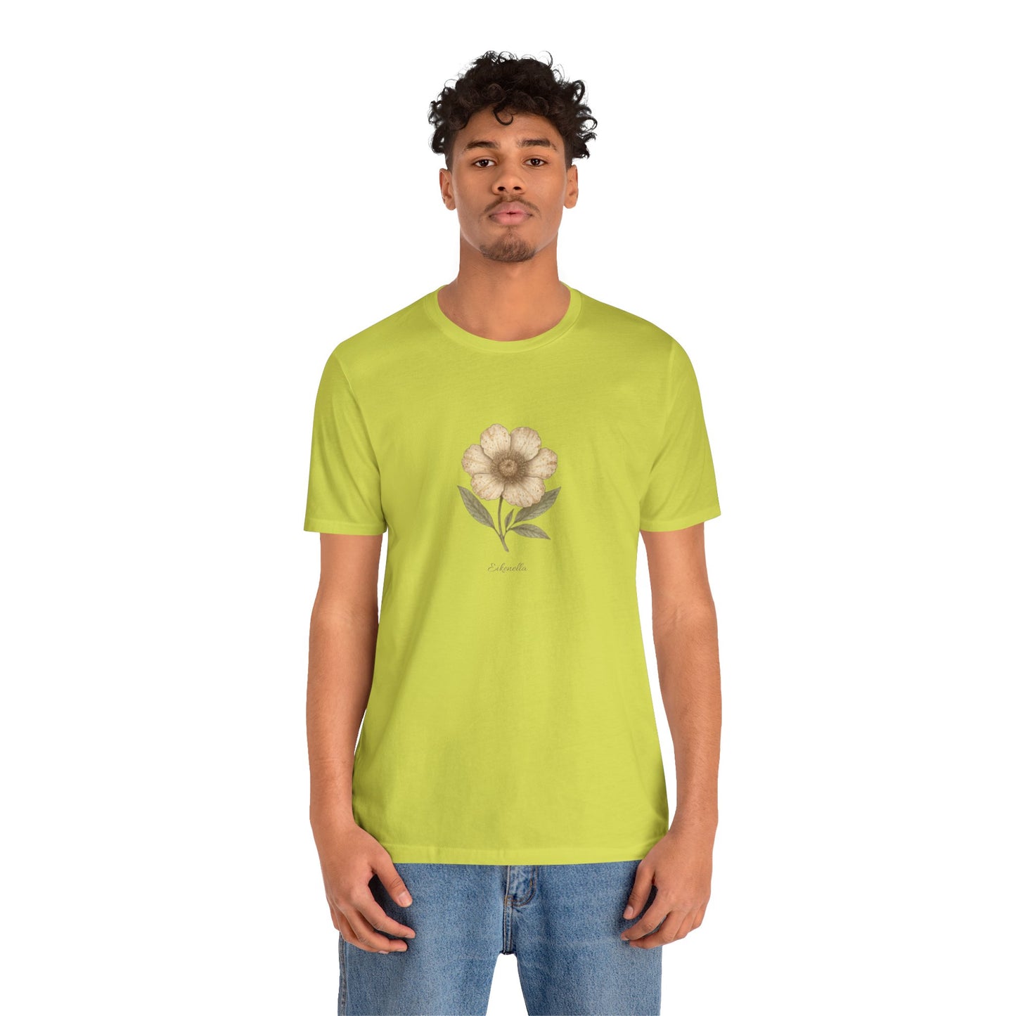 Botanical Microbiology Unisex Tee - Eikenella Corrodens Imaginary Flower Design - Medical Art Apparel