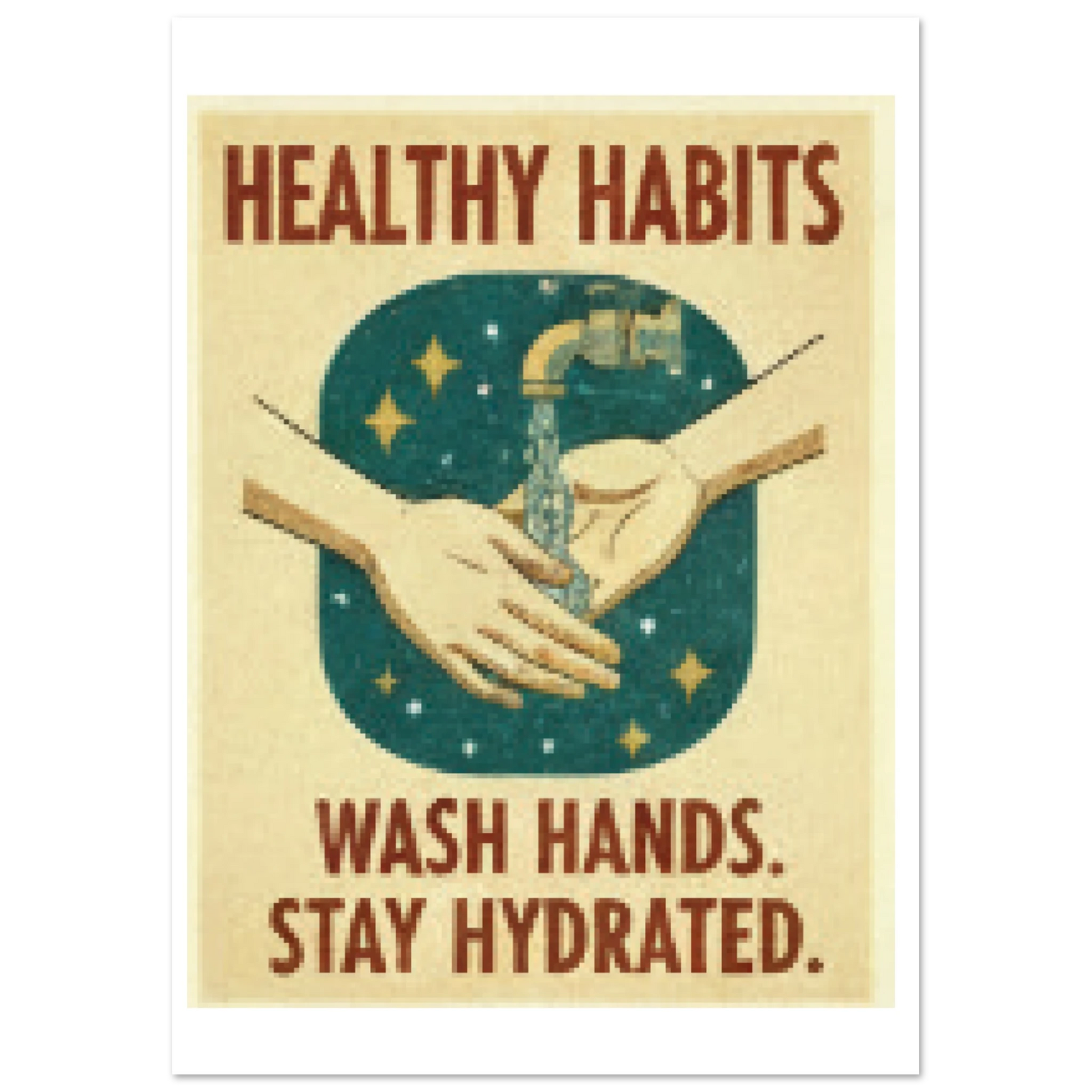 Doctors Wall No1 Healthy Habits Wash Hands Poster view 4