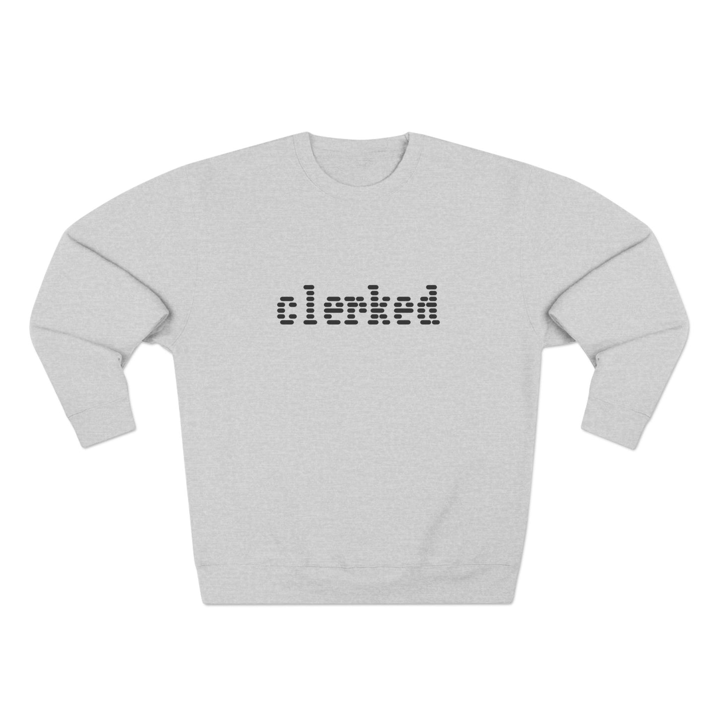 Clerked Logo Crewneck Sweatshirt unique healthcare worker sweater