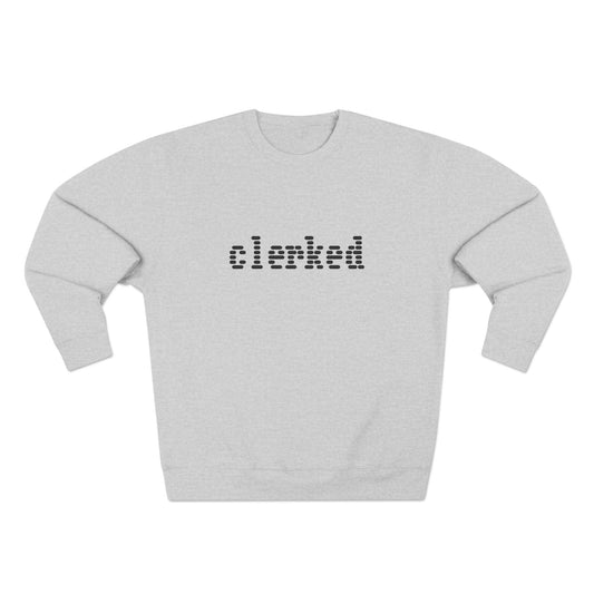 Clerked Logo Crewneck Sweatshirt unique healthcare worker sweater