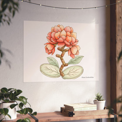 Botanical Escherichia Imaginary Microbiology Fine Art Poster