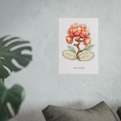 Botanical Escherichia Imaginary Microbiology Fine Art Poster