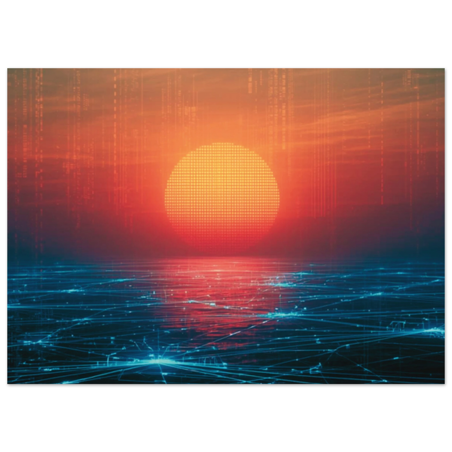 Sunrise in the Machine Garden Oil on Canvas detail 4