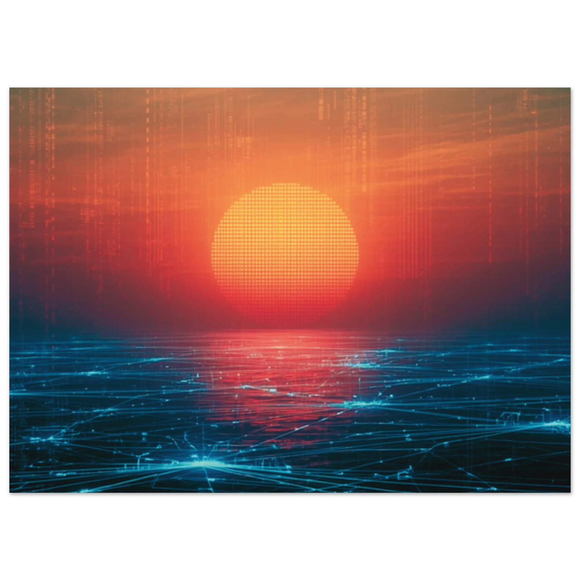 Sunrise in the Machine Garden Oil on Canvas detail 4