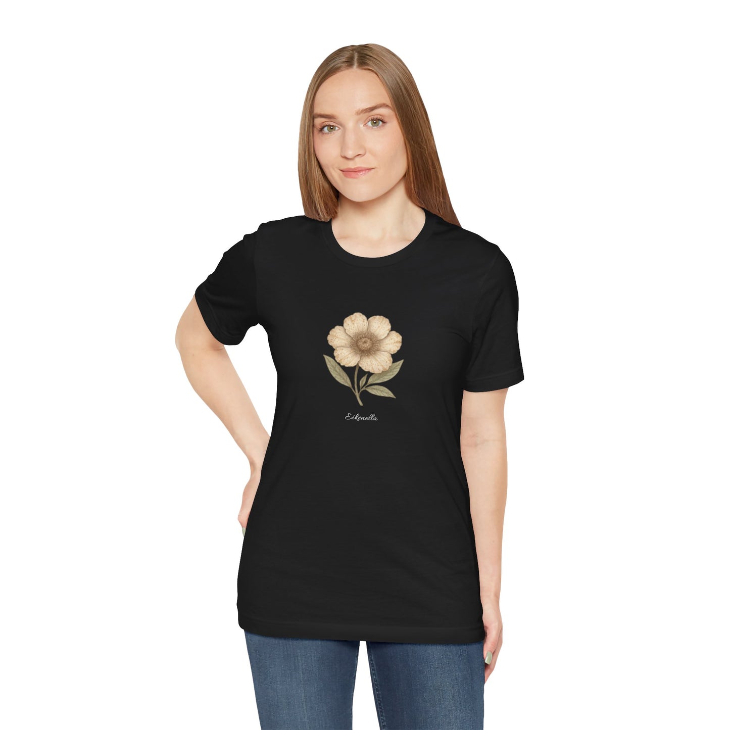 Botanical Microbiology Unisex Tee - Eikenella Corrodens Imaginary Flower Design - Medical Art Apparel