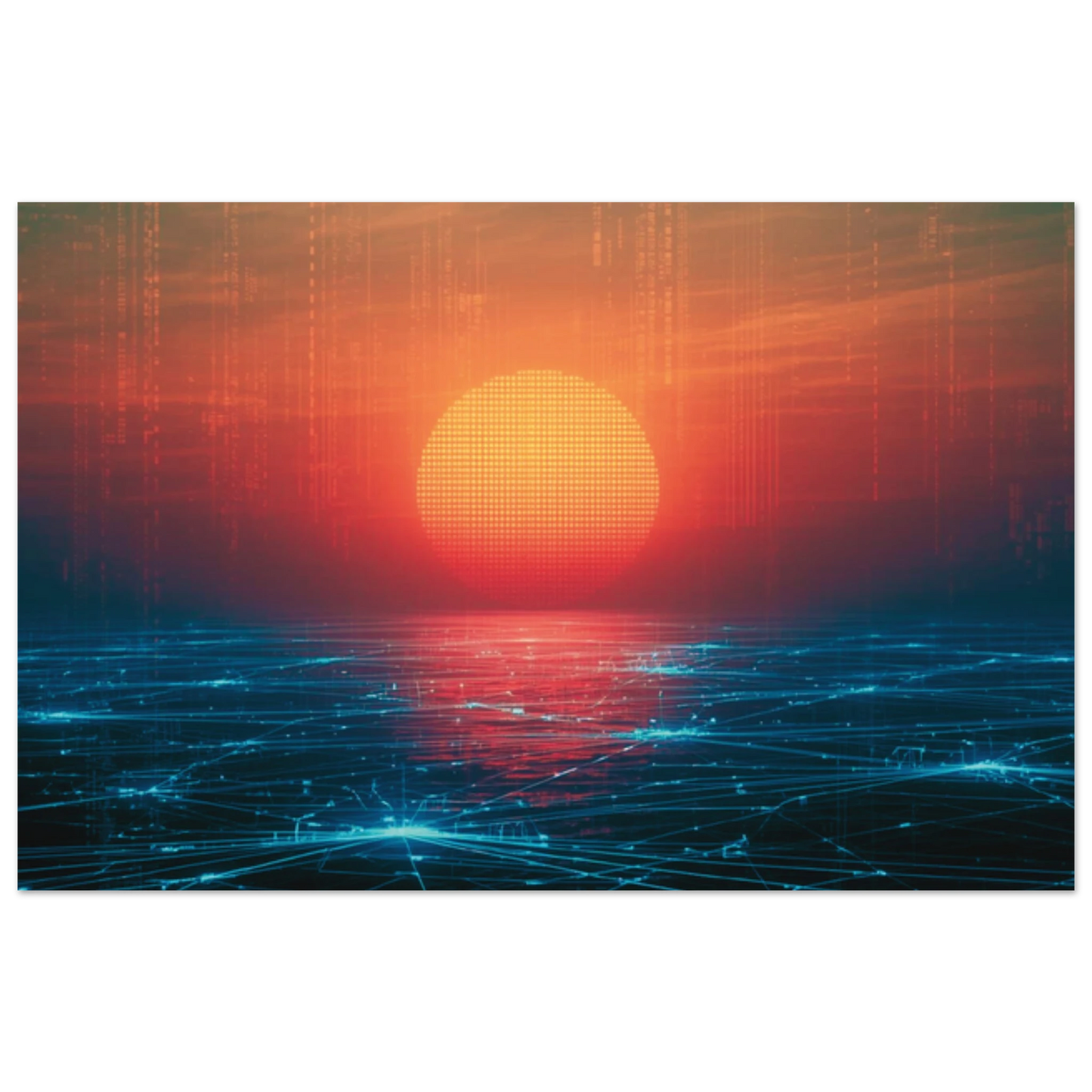 Sunrise in the Machine Garden Oil on Canvas detail 5