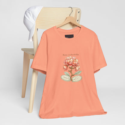 E Coli Imaginary Flower Botanical Microbiology Artistic Tee - Medical Art Apparel