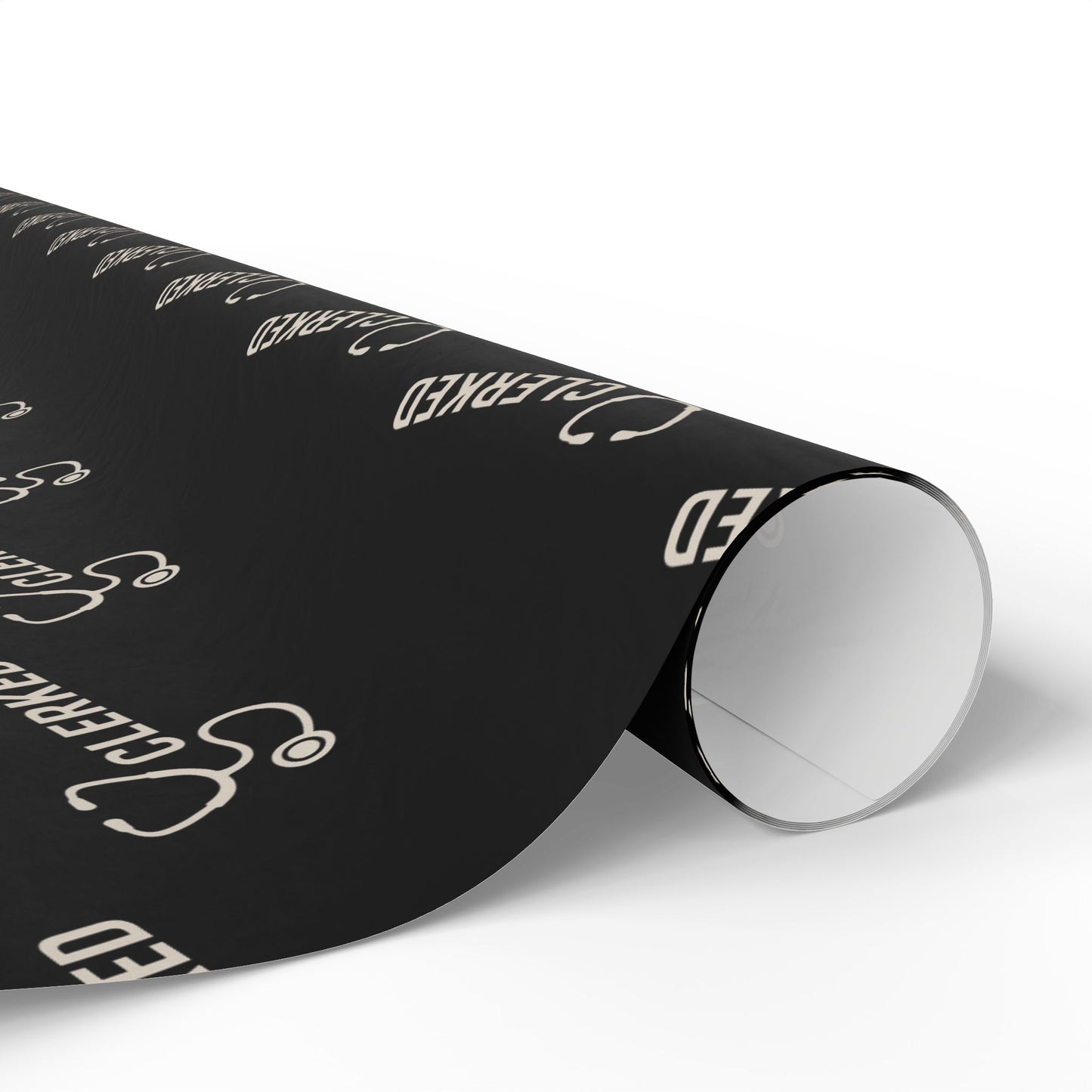 Wrapping Paper — Black Script “Sealed & Celebrated” Gift Wrap