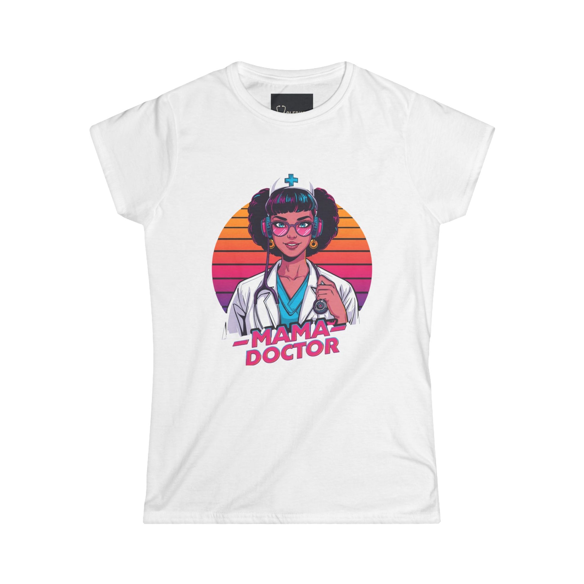 Mama Doctor Retrowave Cool Tshirt unique retrowave style shirt