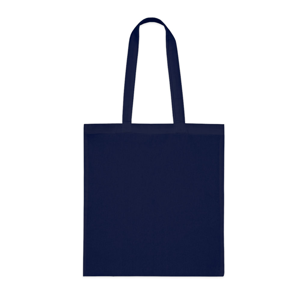 Side profile of a minimalist cotton tote bag showing depth and structure