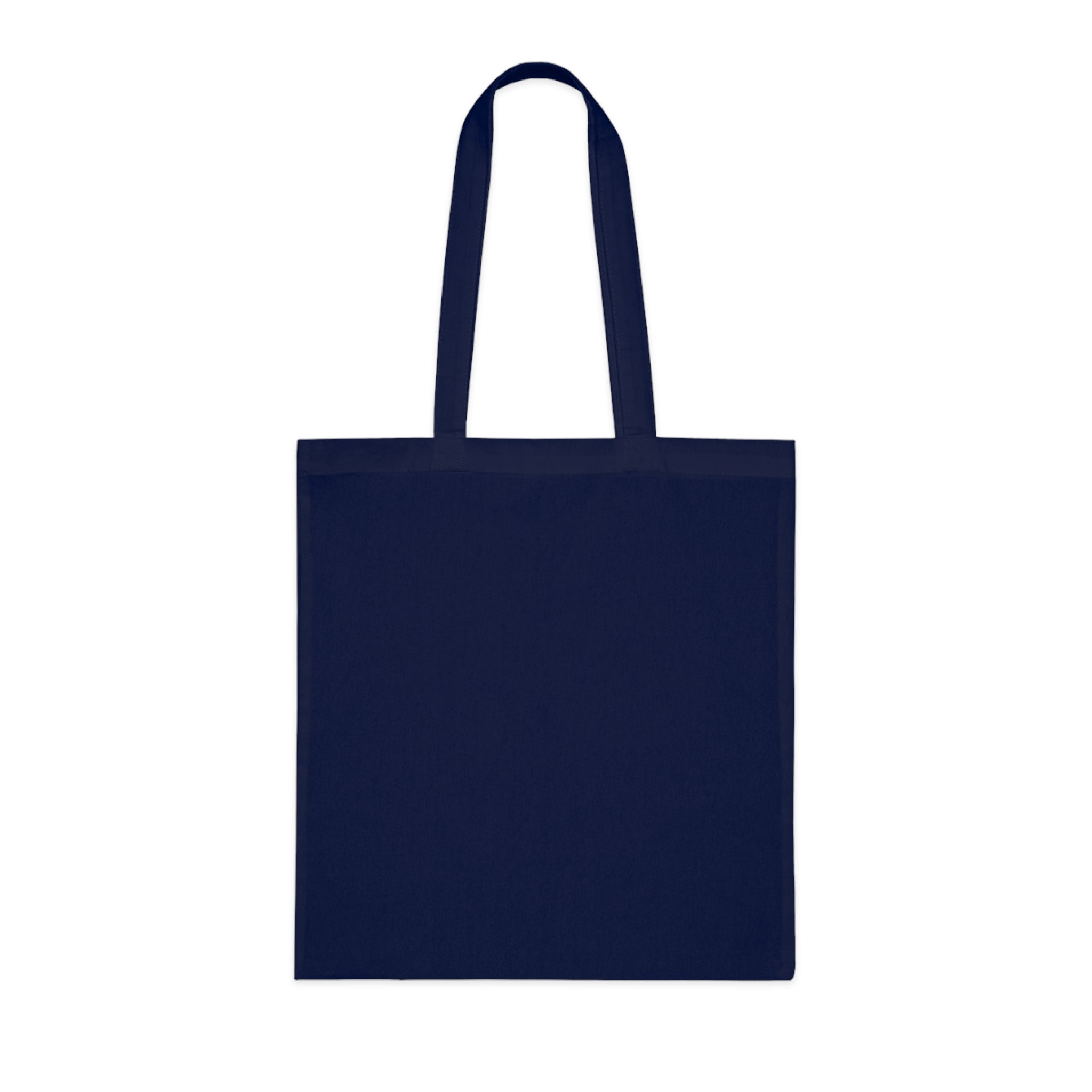 Side profile of a minimalist cotton tote bag showing depth and structure