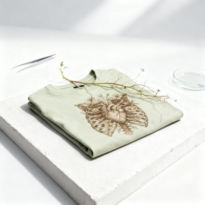 Anatomy Botanical Heart Sepia Tee vintage medicine design