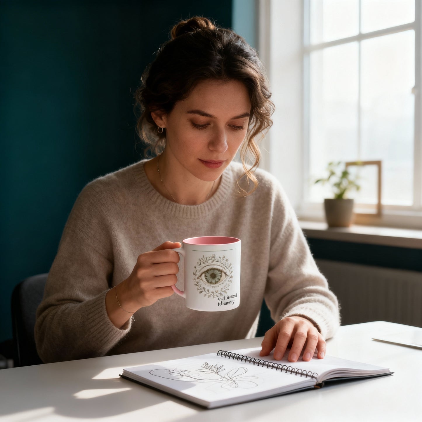 Botanical Iris Anatomy Mug unique doctor appreciation mug