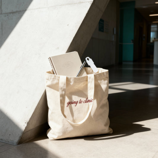 Going to Clinic Tote Bag eco-friendly discreet design