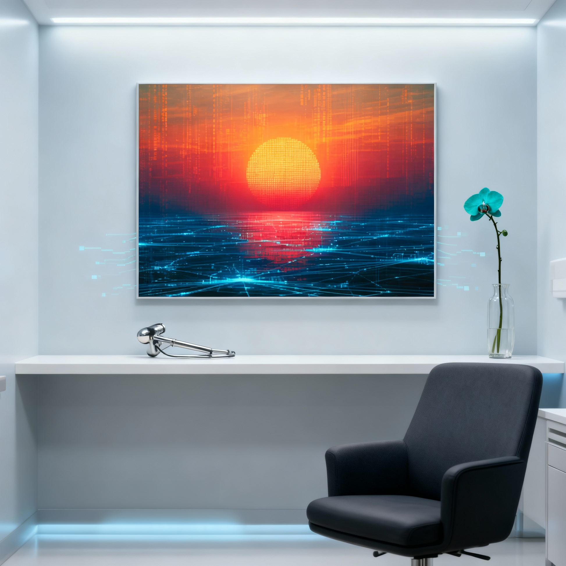 Sunrise in the Machine Garden Art of Medicine series v1