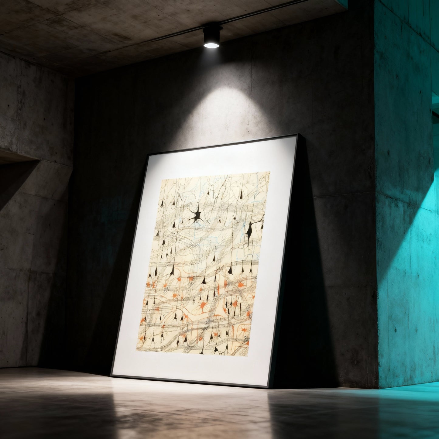 Nerve Cells in Dog's Olfactory Bulb fine art poster detail 4