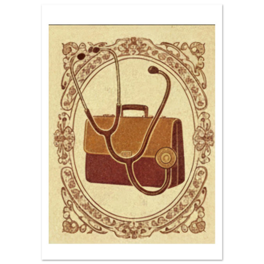 Doctors Bag Poster unique medical office wall art