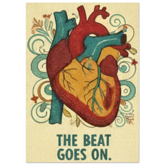 The Beat Goes on Heart Poster unique doctor office art