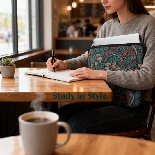 Elegant Floral Caduceus Laptop Sleeve unique doctor tech accessory