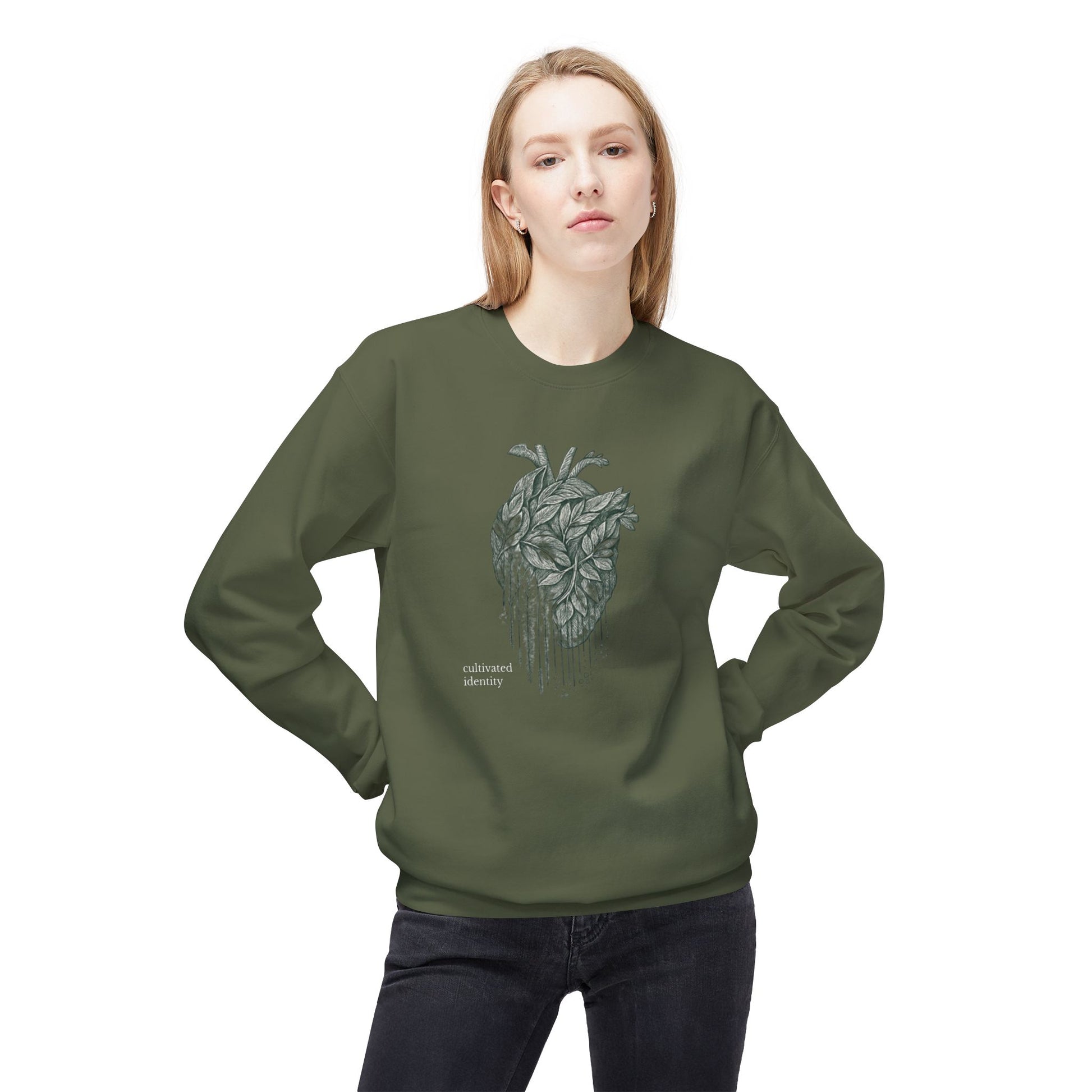 Botanical Anatomical Heart Sweatshirt Art of Medicine apparel