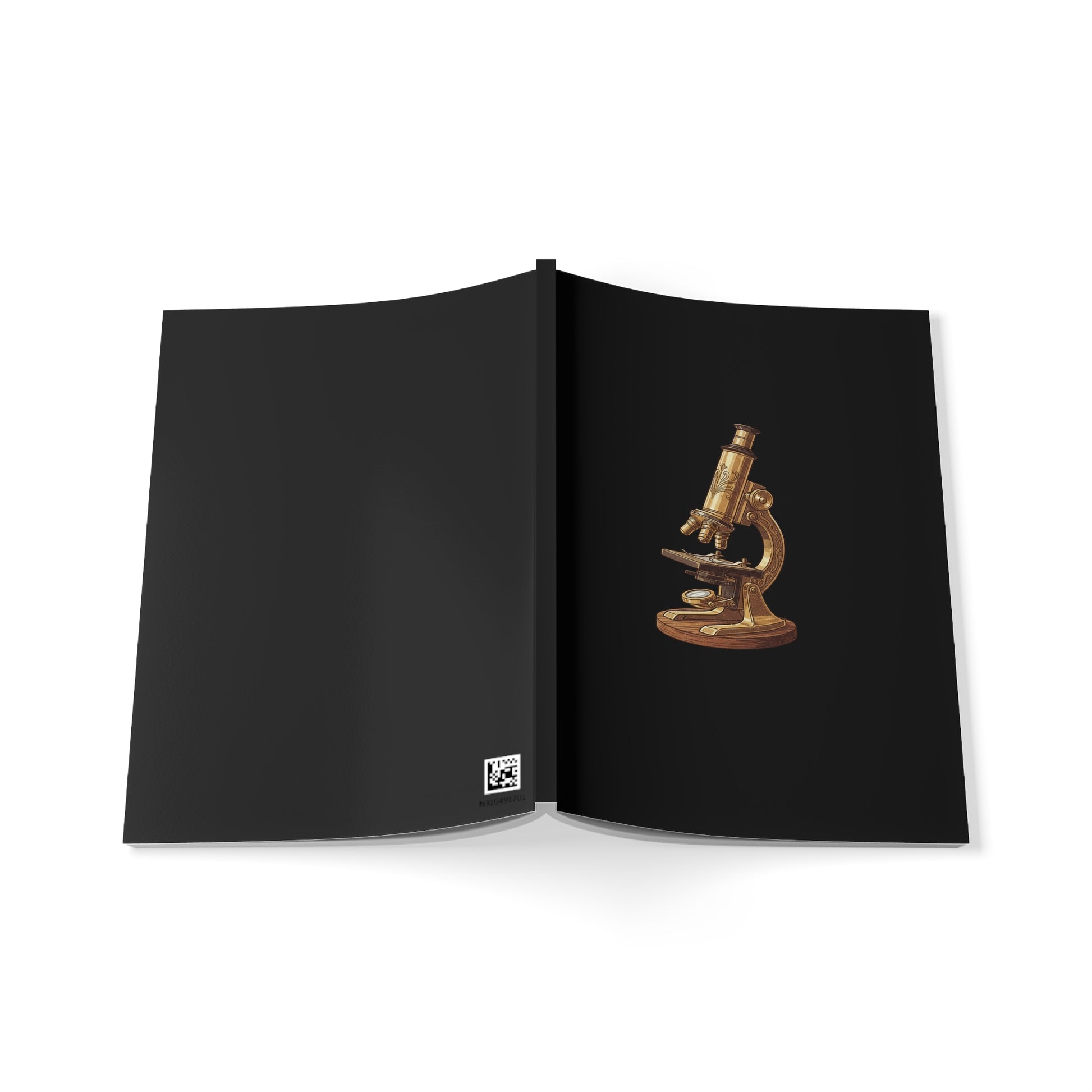 Vintage Microscope Notebook healthcare research style diary