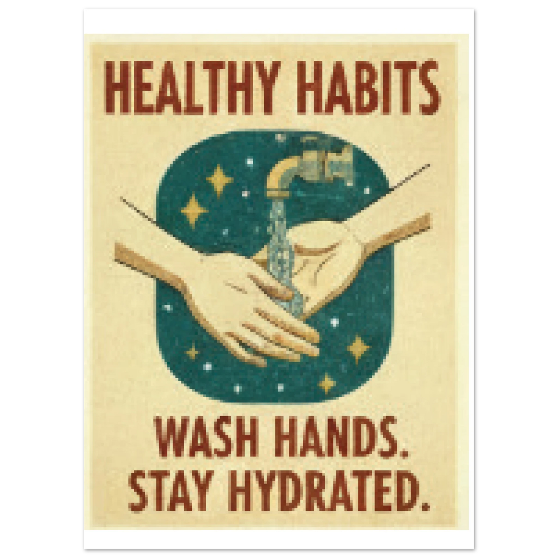 Doctors Wall No1 Healthy Habits Wash Hands Poster view 2
