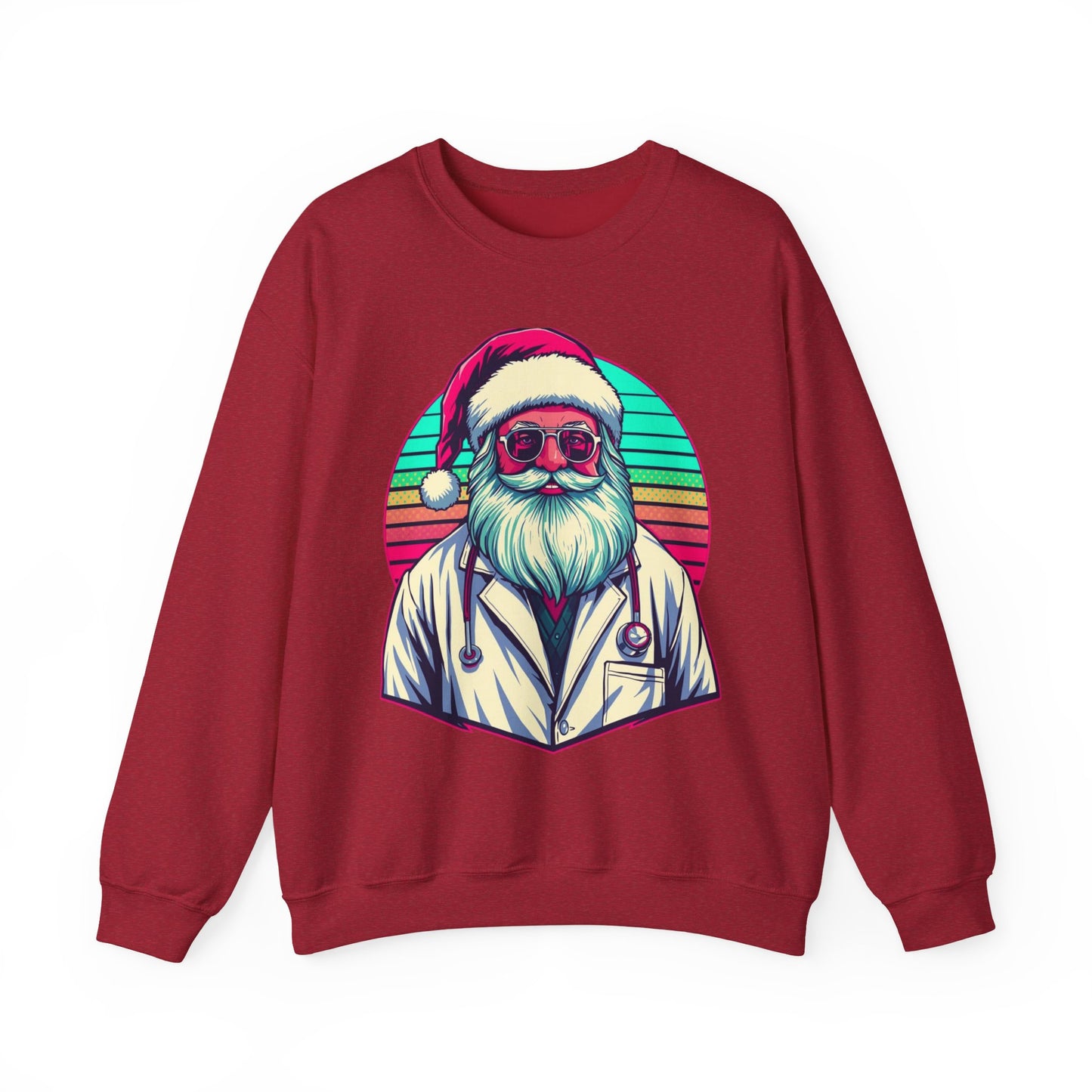 Doctor Santa Retro Sweatshirt medical staff holiday style