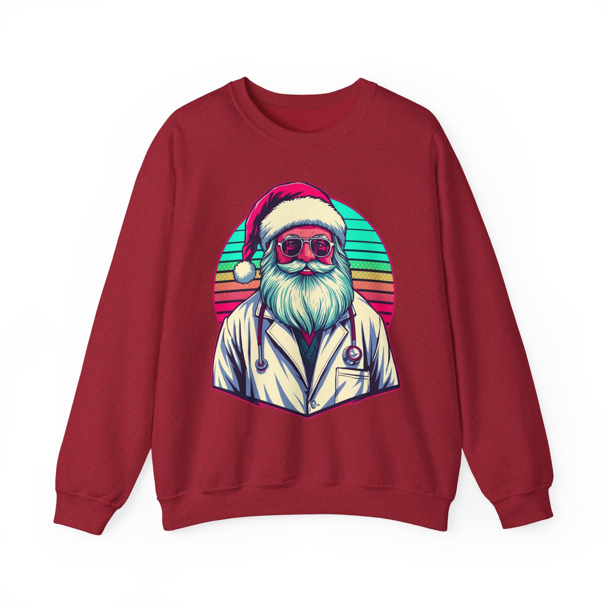 Doctor Santa Retro Sweatshirt medical staff holiday style