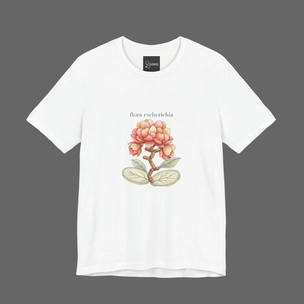 E Coli Flower Tee professional medical art apparel