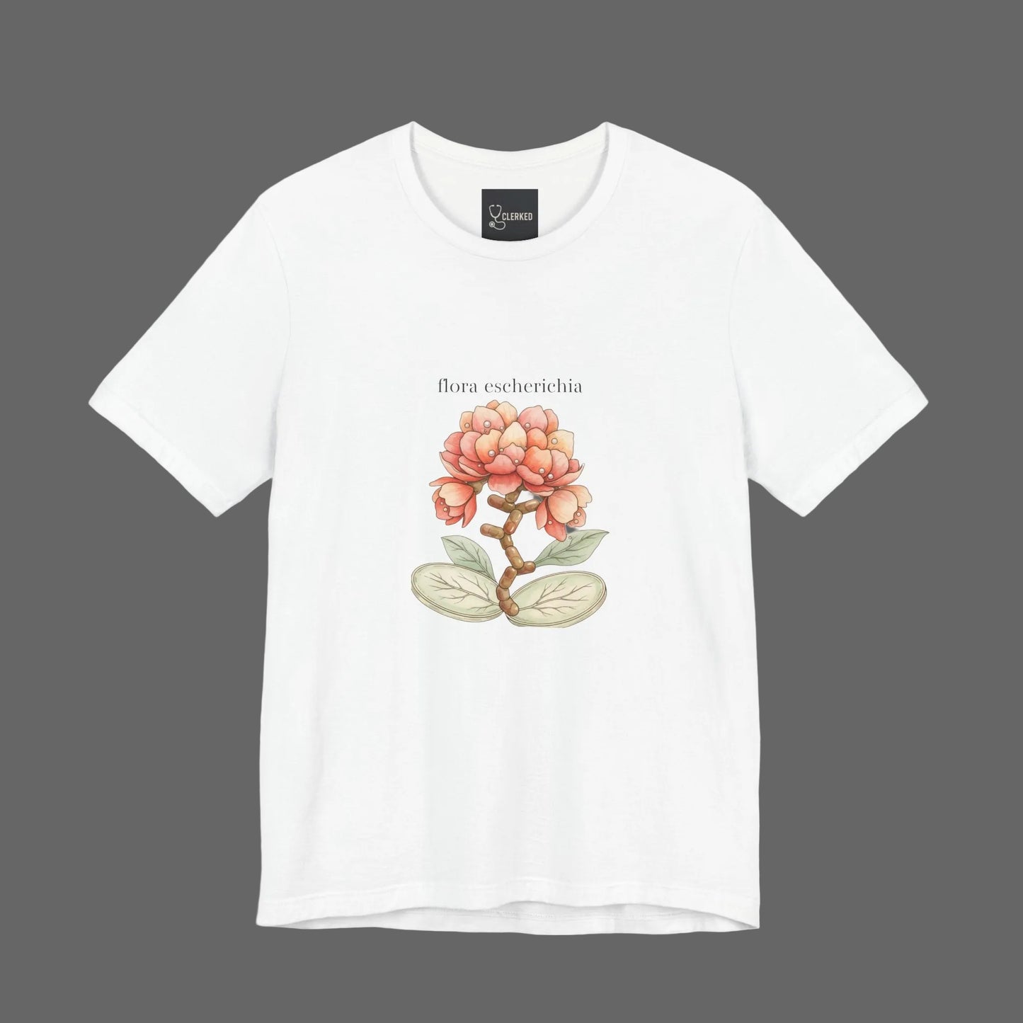 E Coli Flower Tee professional medical art apparel